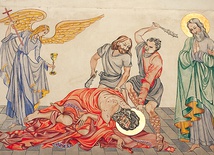 Scena męczeństwa apostoła z kościoła w Dywitach.