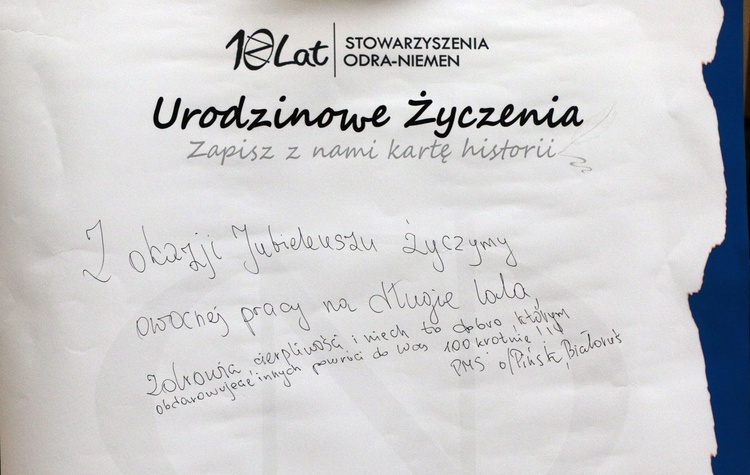 10-lecie Stowarzyszenia "Odra-Niemen"