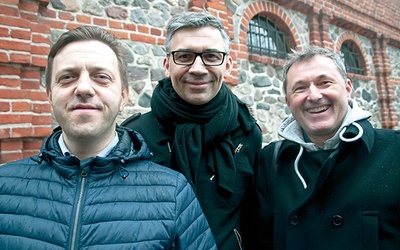 Krakowscy kompozytorzy P. Pałka, H. Kowalski i P. Bębenek.