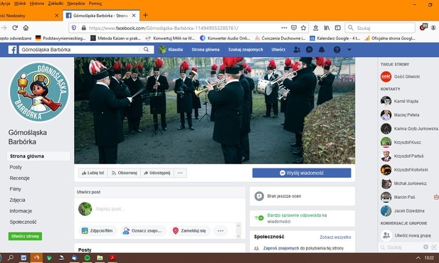 Barbórka na Facebooku