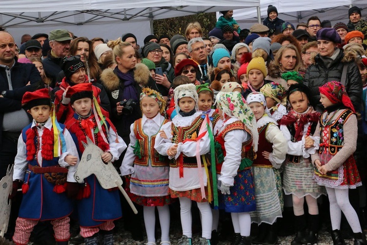 Osadzanie chochoła przed Rydlówką 2019