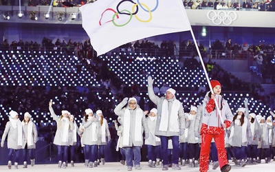 Na zimowej olimpiadzie w Pjongczangu w 2018 r. Rosjanie wystąpili pod flagą olimpijską.