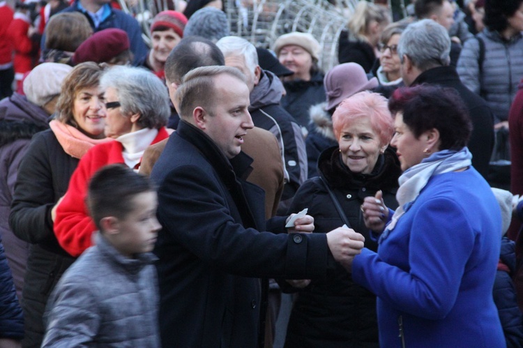 Wigilia na bobowskim rynku