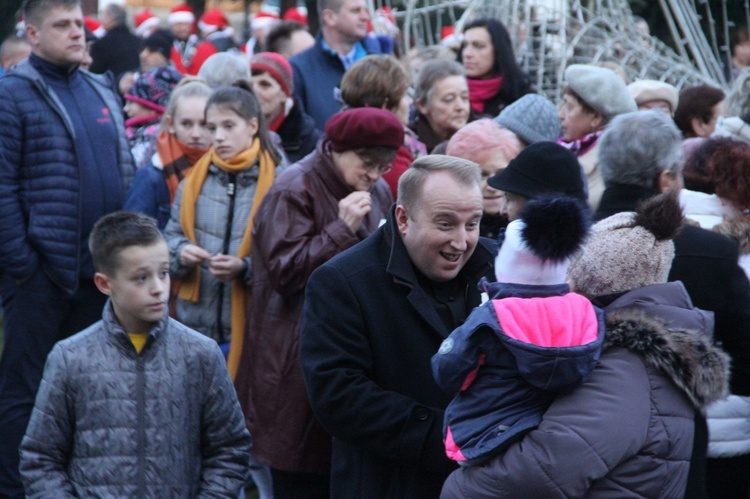 Wigilia na bobowskim rynku