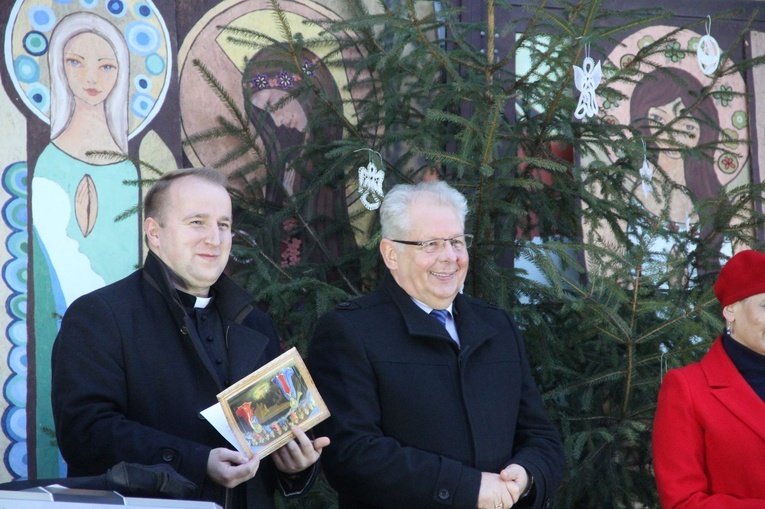 Wigilia na bobowskim rynku
