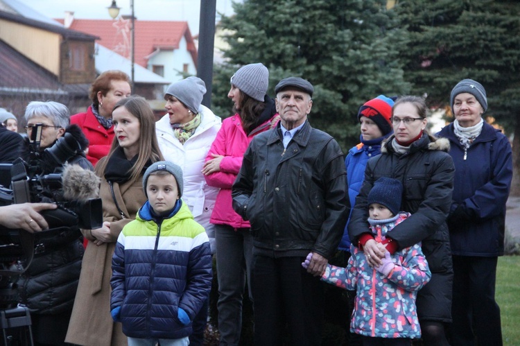 Wigilia na bobowskim rynku