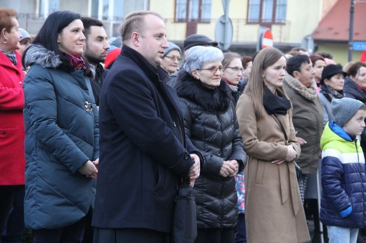 Wigilia na bobowskim rynku