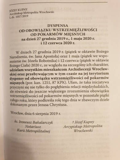 Czy w piątek w oktawie Bożego Ciała można jeść mięso?