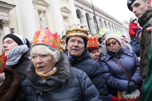 Orszak Trzech Króli na ulicach Warszawy 