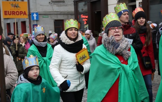 Orszak Trzech Króli w Bielsku-Białej 2020, cz. 1 - na trasie