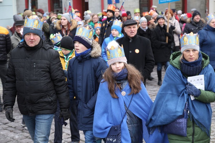 Orszak Trzech Króli w Bielsku-Białej 2020, cz. 1 - na trasie