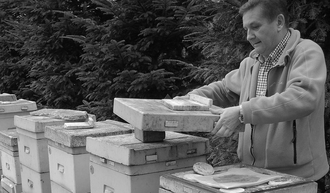 Śp. ks. Marek Kręcioch był także pasjonatem pszczelarstwa.
