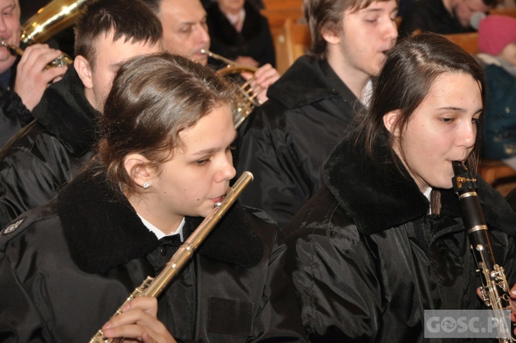 Kolędowanie strażackiej orkiestry z Gorzowa Wielkopolskiego