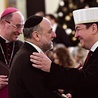 Prymas Polski abp Wojciech Polak, naczelny rabin Polski Michael Schudrich i mufti Muzułmańskiego Związku Religijnego w Rzeczypospolitej Polskiej Tomasz Miśkiewicz.