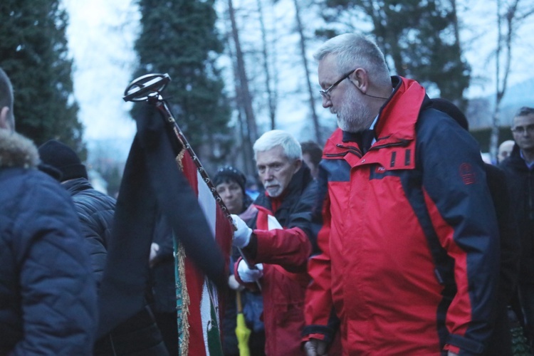 Ostatnie pożegnanie śp. Stefana Jakubowskiego, budowniczego kaplicy na Groniu Jana Pawła II