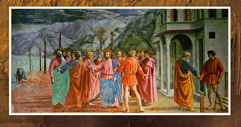 Tomaso di ser Giovanni 
Guidi di More, zwany Masaccio
PŁACENIE DANINY 
fresk, 1426–1427 kościół Santa Maria del Carmine, Florencja