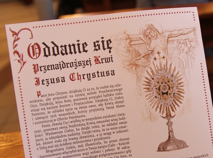 Dzień skupienia Stowarzyszenia Krwi Chrystusa