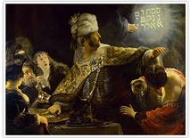 Rembrandt Harmenszoon van Rijn "Uczta Baltazara", olej na płótnie, ok 1635 r. National Gallery, Londyn