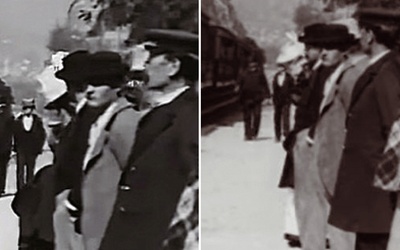 Stary film (po prawej) został „ulepszony” przez odpowiedni algorytm. W efekcie powstał obraz (z lewej), który spełnia wszystkie parametry techniczne dzisiejszych produkcji filmowych.