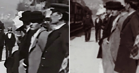 Stary film (po prawej) został „ulepszony” przez odpowiedni algorytm. W efekcie powstał obraz (z lewej), który spełnia wszystkie parametry techniczne dzisiejszych produkcji filmowych.