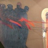 ▲	Fragment malowidła w krypcie katedry Chrystusa Króla w Katowicach.