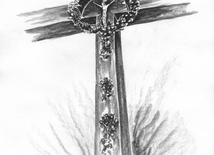 Gielnia. Przydrożny krzyż.