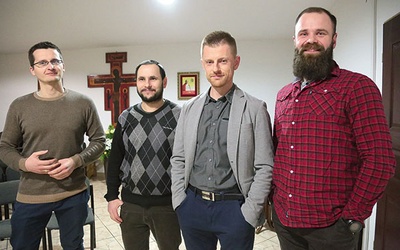 ▲	Od prawej: Dawid Bach, Paweł Srebro, Michał Pawłowski i Mirosław Kudroń.