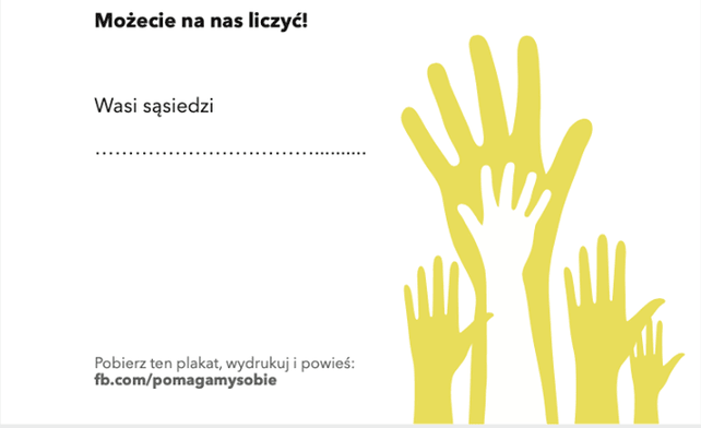 Akcja plakatowa "Drodzy starsi sąsiedzi"