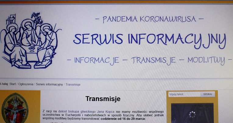 Transmisje, serwisy, wspólna modlitwa