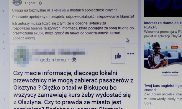 Za upowszechnianie nieprawdziwych informacji grozi nawet kara więzienia