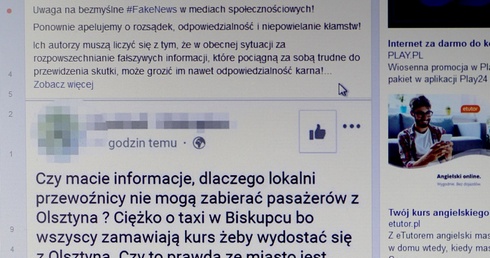 Za upowszechnianie nieprawdziwych informacji grozi nawet kara więzienia