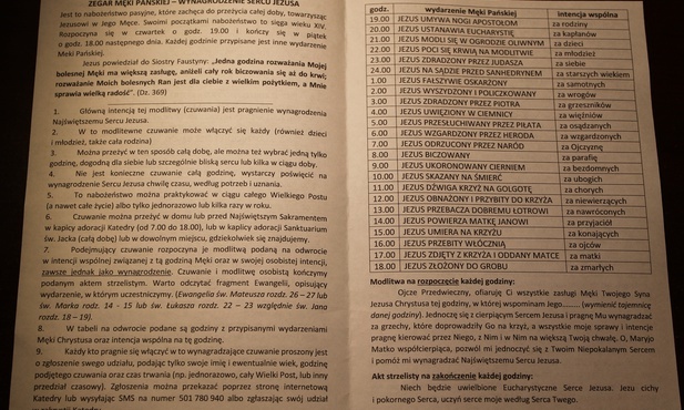 Wybierz godzinę na Zegarze Męki Pańskiej