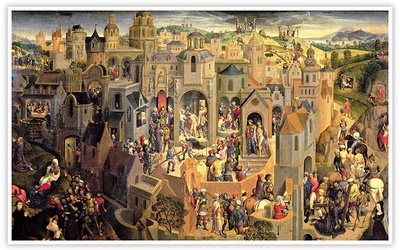Hans Memling "Męka Chrystusa", olej na desce, ok. 1470Galeria Sabaudzka, Turyn