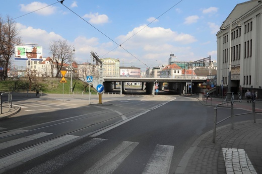 Puste Katowice w czasie epidemii.