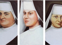 Od lewej: Siostra M. Krzysztofa posługiwała w Szpitalu Mariackim, siostra M. Maurycja zmarła podczas deportacji oraz  siostra M. Bona zginęła w Ornecie.