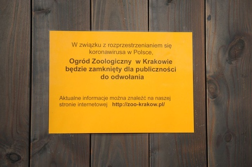 Krakowski Ogród Zoologiczny w czasie epidemii koronawirusa