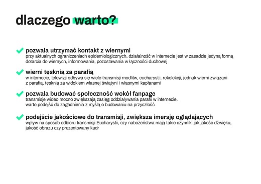 Prezentacja multimedialna o transmitowaniu Mszy św.