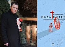 Ks. dr Grzegorz Klaja i okładka jego nowej książki.