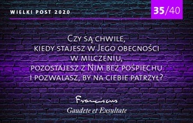 W Jego obecności w milczeniu. 35/40 rad papieża Franciszka