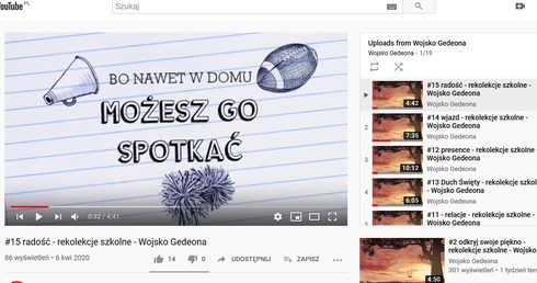 Rekolekcje na YouTube