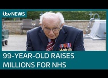 Celebrities back 99-year-old raising millions for NHS | ITV News