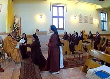 S. Magdalena Żerdzińska podczas uroczystości zaślubin z Jezusem.
