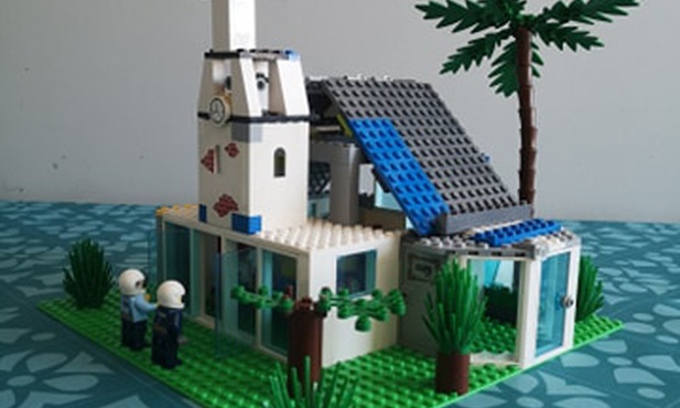 Kościół pw. Niepokalanego Poczęcia NMP w Baninie zbudowany z klocków LEGO.