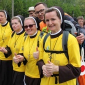 Siostry serafitki - pątniczki - u celu, w Łagiewnikach 3 maja 2019 roku