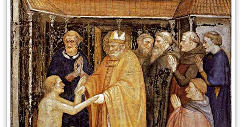 Puccio Capanna
ŚW. STANISŁAW WSKRZESZAJĄCY PIOTROWINA 
fresk, ok. 1338
bazylika św. Franciszka Asyż