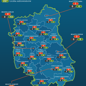 Aktualna mapa epidemiologiczna Lubelszczyzny.