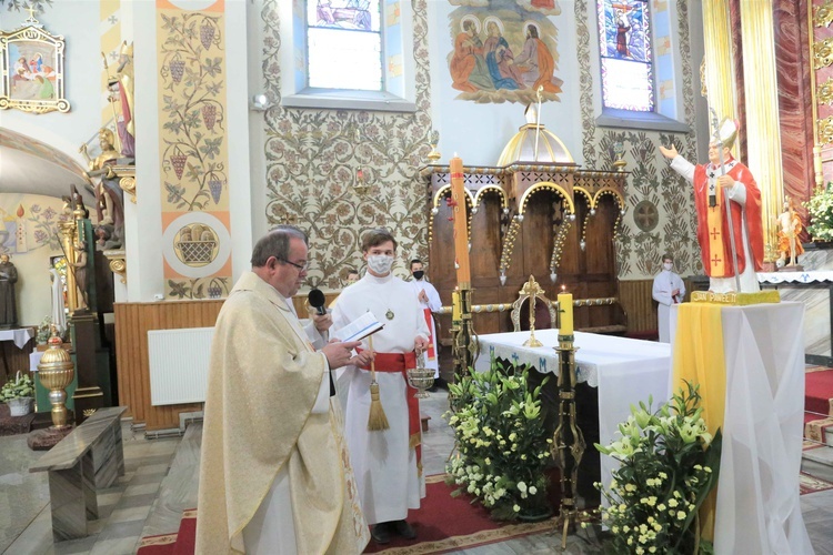 Zaborów. Poświęcenie figury św. Jana Pawła II