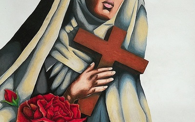Obraz stygmatyczki namalowany przez Kornelię.