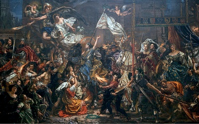 Wjazd Joanny d’Arc do Reims – obraz Jana Matejki z 1886 r., Galeria Rogalińska.