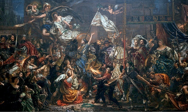Wjazd Joanny d’Arc do Reims – obraz Jana Matejki z 1886 r., Galeria Rogalińska.